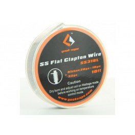 Flat Clapton Wire SS  (26GA/18GA  + 32GA) par 10FT de Geek Vape