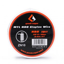 Fil résistif NI80 Clapton MTL par 10m de Geek Vape